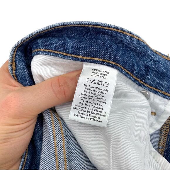 EVERLANE High Rise Skinny Jean Blue Denim 27 - Picture 7 of 10